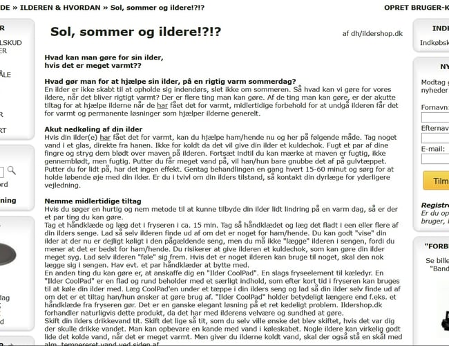 ildershop.dk - Webshop med internationalt leverandørregister og eget brand