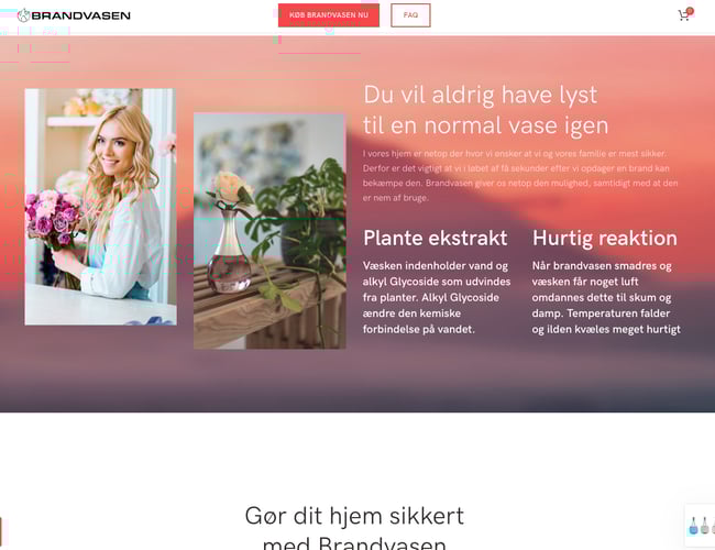 Brandvasen.dk - Webshop med en ny generation af brandslukker til hjemmet 