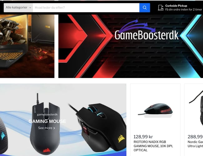 Webshop med pro- kvalitetsgamerudstyr til alle gamere