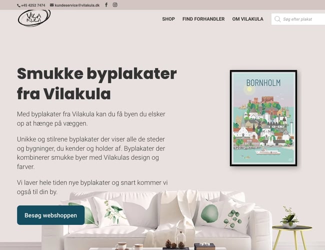Byplakat-brand inkl. 2 webshops og lager sælges