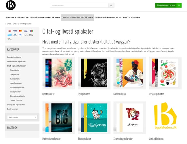 Køb byplakaten.dk inkl. 2000+ unikke designs! - Omsætning +200.000 kr. - Dropshipping