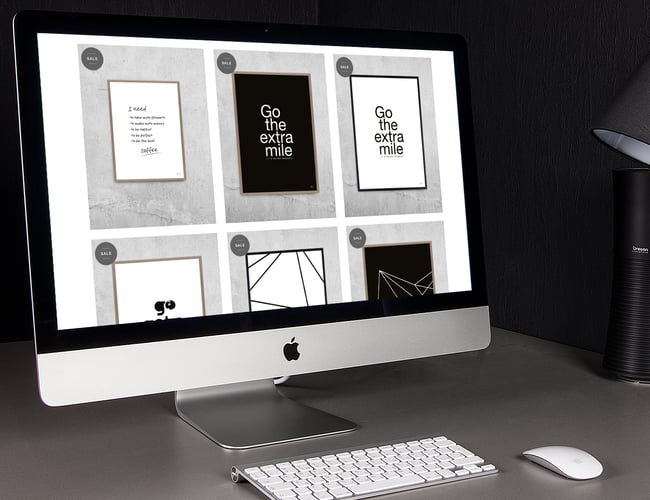 Webshop med minimalistiske plakater - med omsætning