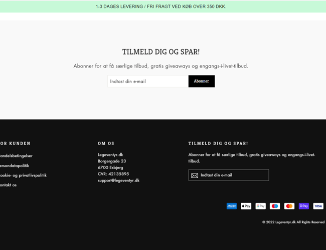 Legeventyr.dk | 100% Køreklar dropship webshop med Legetøj | Dansk Leverandør