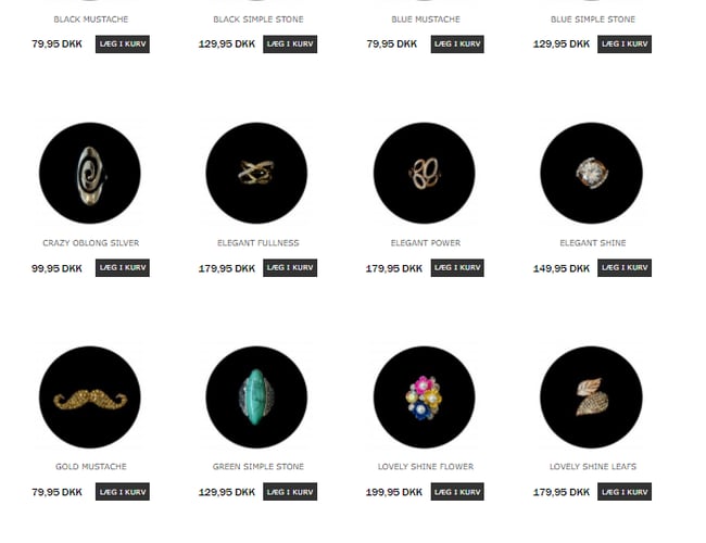 Flot & indbydende webshop, med salg af feminine smykker