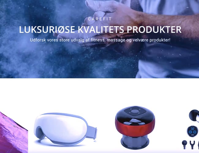 Dropshipping webshop inden for fitness, massage og velvære med 2-4 dages levering! Høj omsætning på kort tid!