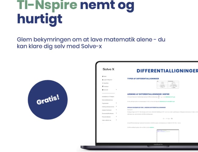 Platform som hjælpemiddel til TI-Nspire - lektiehjælpsvirksomhed 