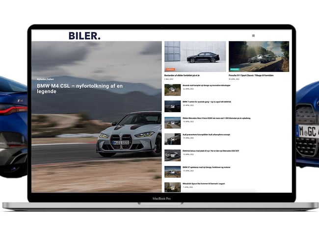 Biler.nu onlinemedie til salg - 80 videotests, og mere end 1.000 nyhedsartikler. - Organisk Trafik: 13.000 hver måned. 
