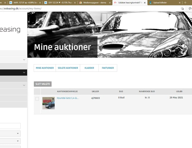 exleasing.dk bilauktion - Online bilauktion for salg af tidligere leasingbiler