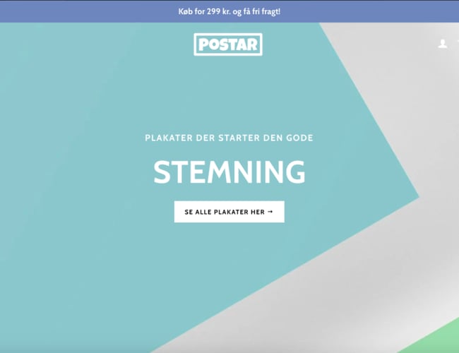 Postar.dk - Plakat koncept til salg med tilhørende sociale medier og webshop.