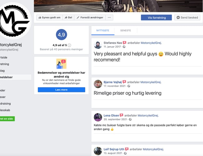 To SEO-stærke MC webshops med 8 års stærke resultater sælges pga. manglende tid.