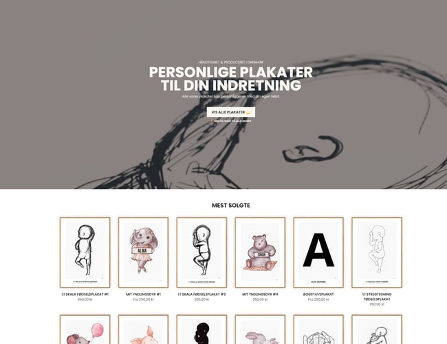 Dropshipping webshop med fokus på børneplakater