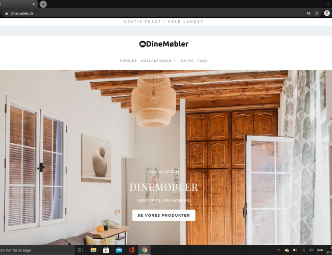 Dropshipping Webshop af unikke møbler - dinemøbler.dk
