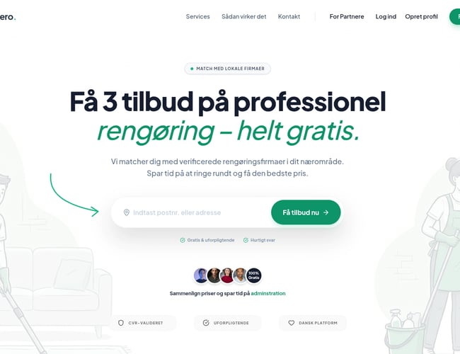  Cleanero.dk - SaaS Lead-platform med AI, CRM & Credit-system