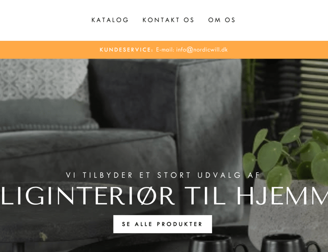 Dropshipping shop med salg af møbler - Højkvalitetsmøbler med dansk leverandør. 