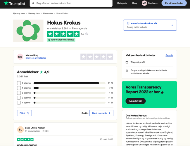 Etableret webshop med have- og boligartikler