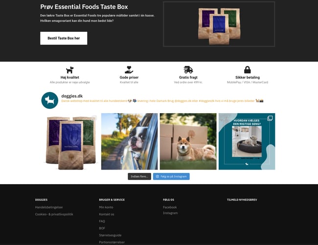 NY PRIS Webshoppen Doggies.dk sælges - Dropshipping