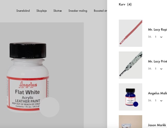 5*stjernet webshop med sneaker accessories og velkendt navn