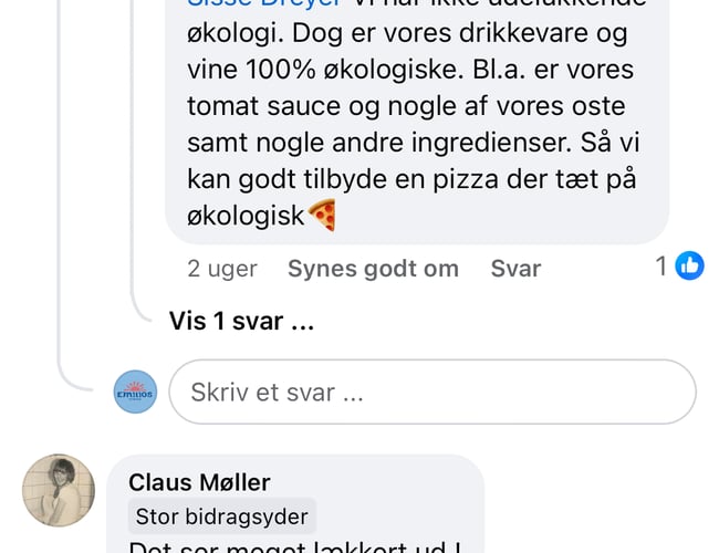 Attraktivt pizzeria i sommerhus område