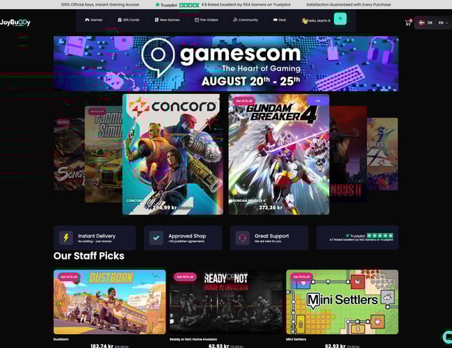 Digital Spil-webshop med Over 140 Publisher-aftaler