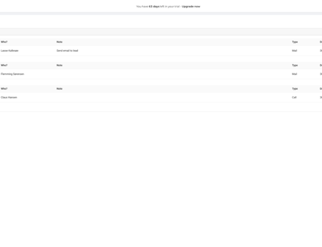 CRM system til cold outreach med indbygget email klient.