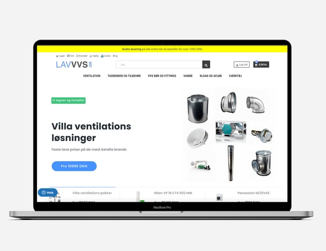 Online VVS og Ventilationsforretning sælges - Omsætning mellem 1,5 - 1,9 mil