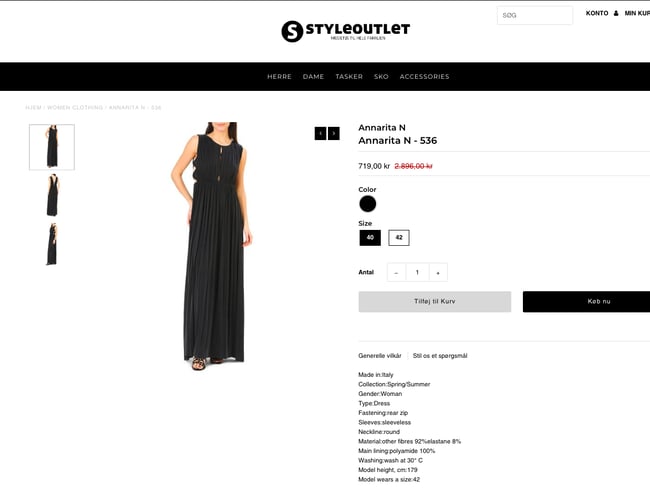Styleoutlet.dk - Nyopstartet dropshipping webshop med over +4500 produkter fra alle de kendte modetøj brands.