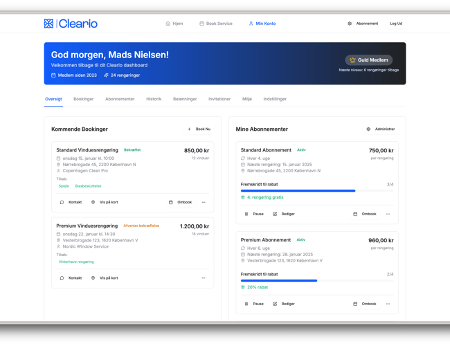 Danmarks mest intuitiv platform for vinduespudsning – Cleario.dk