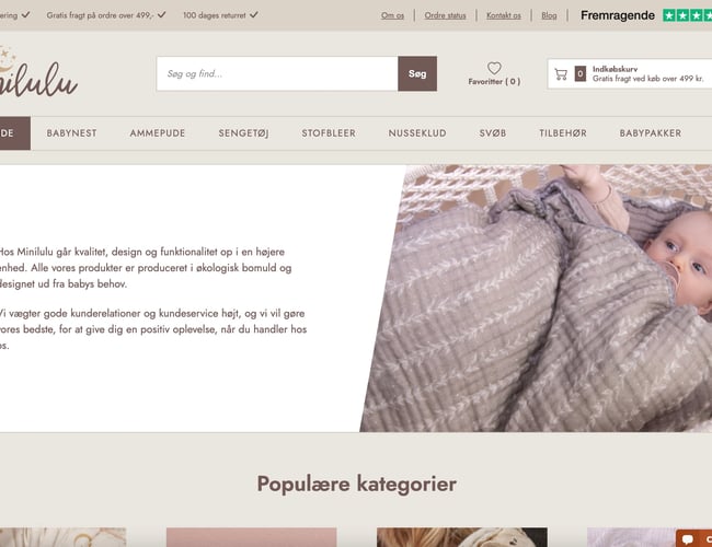 Minilulu Webshop med Privat Label babyudstyr 