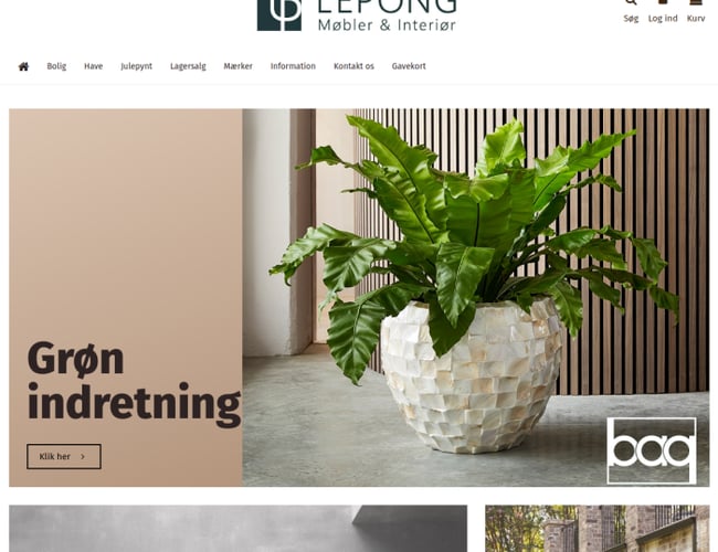 Bolig og have webshop med dropshipping og mindre varelager