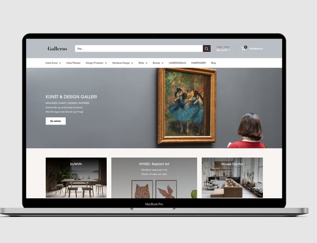 Gallerio.dk - plakat og design webshop med en omsætning på 1 mio. ÅTD - Overskud før skat: 300.000 DKK
