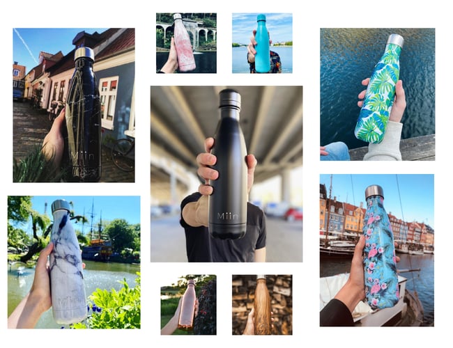 Miin Bottle - Ledende webshop af genanvendelige vandflasker - Samlet salg for 1.7 mio kr. med en Trustpilot rating på 4.7