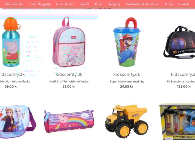 Køreklar børneshop med kvalitets Børnetøj, -sko og Legetøj, på Dropshipping aftale