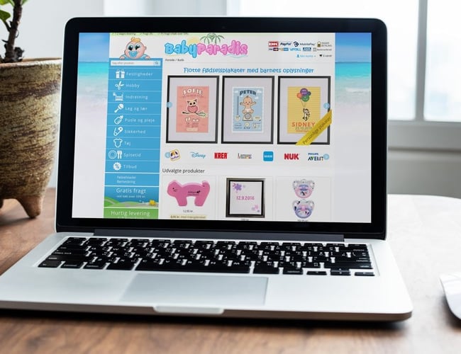 BabyParadis.dk - Webshop med stort potentiale med salg af babyudstyr 