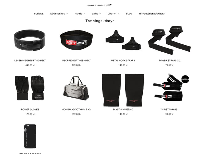 Poweraddict.dk - Spændende fitness webshop med stort potentiale