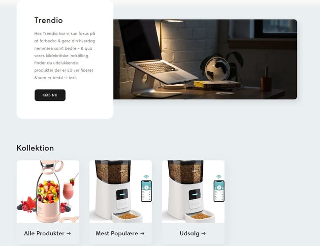 Trendio | Køreklar webshop | Stort udviklingspotentiale