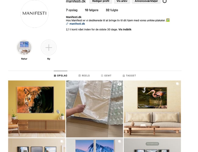 Unik Plakat-webshop med leverandør som pakker og sender.