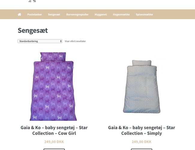 Gaiaogko.dk - Webshop med salg af pusletasker og tekstiler