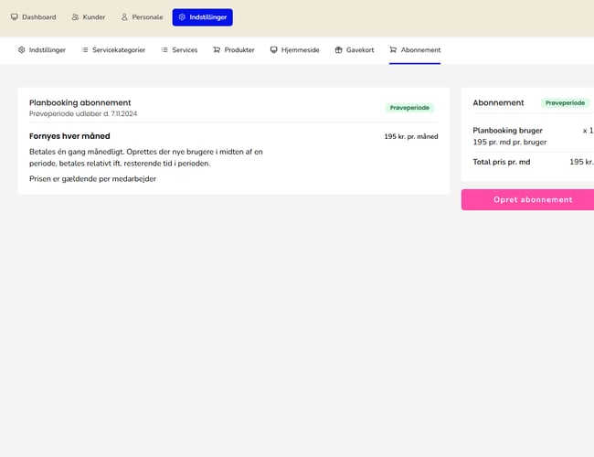 Komplet SaaS service / booking system