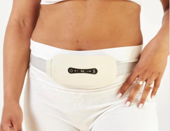 Webshop til salg med elektriske varmepuder mod menstruationskramper og smerter. 