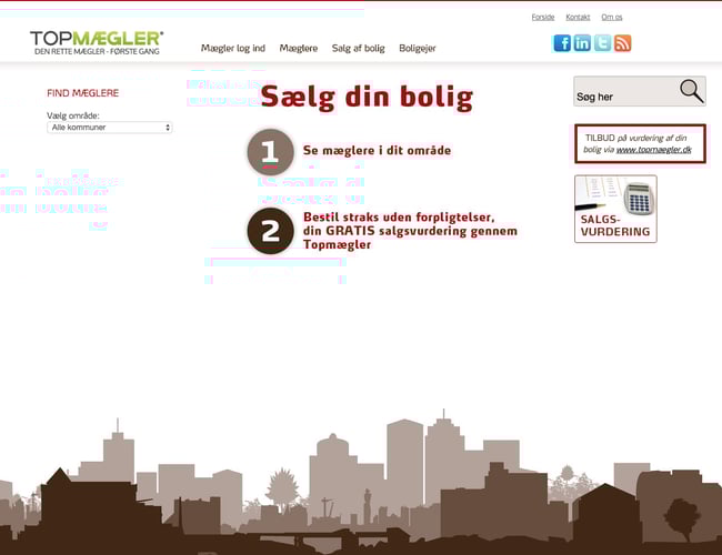 Varemærke TOPMÆGLER og tilhørende website topmaegler.dk sælges billigt