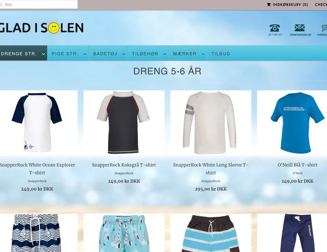 Webshop med UV Badetøj