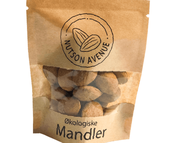 Nutson Avenue - en håndfuld økologiske mandler i bionedbrydelig emballage