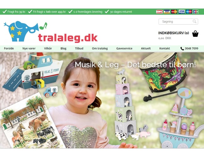 Aktiv webshop med salg af trælegetøj mm. - Omsætning: 409.000 DKK