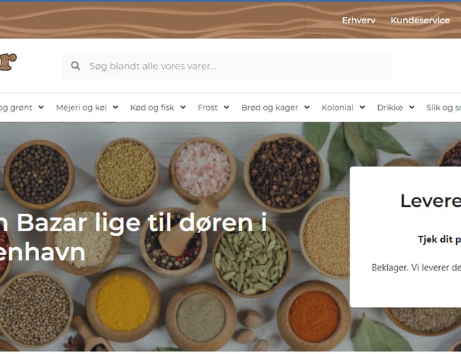 Dagligvare Webshop - salg af  Asiatisk, arabisk, indisk, tyrkisk, pakistansk - Omsætning: 80.000 kr.