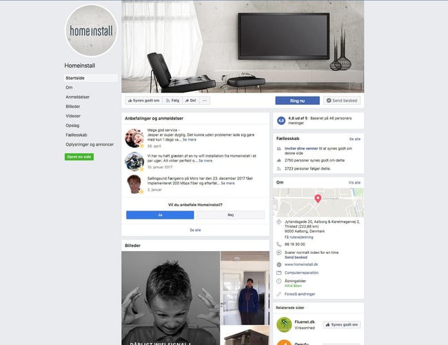 Homeinstall - installation af TV, Internet og lyd - Årlig løn til ejer: 553.000 kr. - Nordjylland (Flytbar)