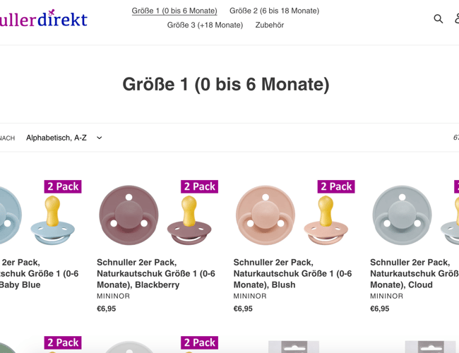 Babyshop tilsalg (omsætning 300t/måned)