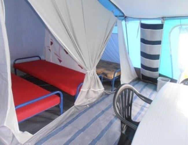 Udlejningsvirksomhed med store familietelte til danske campingpladser til salg