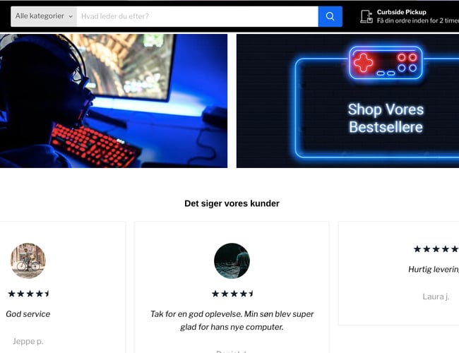 Webshop med pro- kvalitetsgamerudstyr til alle gamere