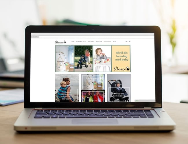 Abeunger.dk - Salg af Vikler og Økologiske Barnevogne - Omsætning 750.000 i 2018.