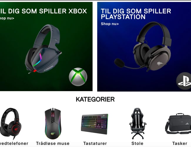 Køreklar dropshipping Webshop med salg af gaming udstyr
